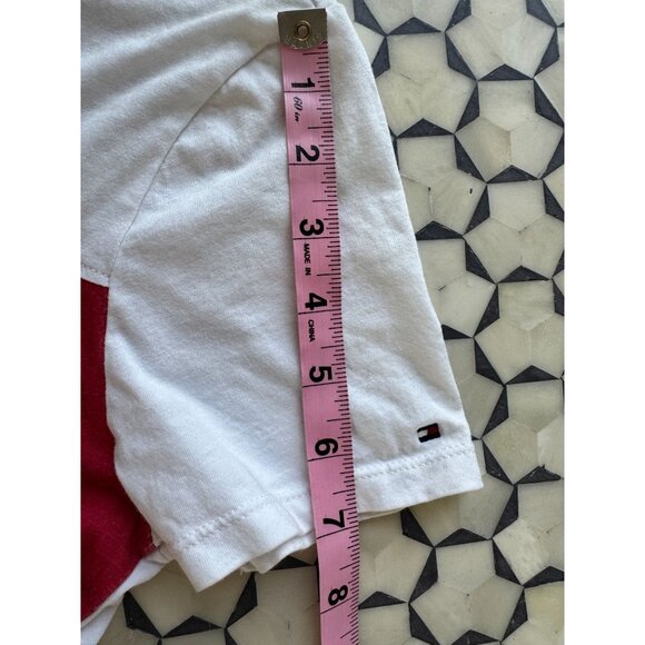 Tommy Hilfiger Womens Colorblock Logo T-Shirt S Red/White/Black - Picture 9 of 10